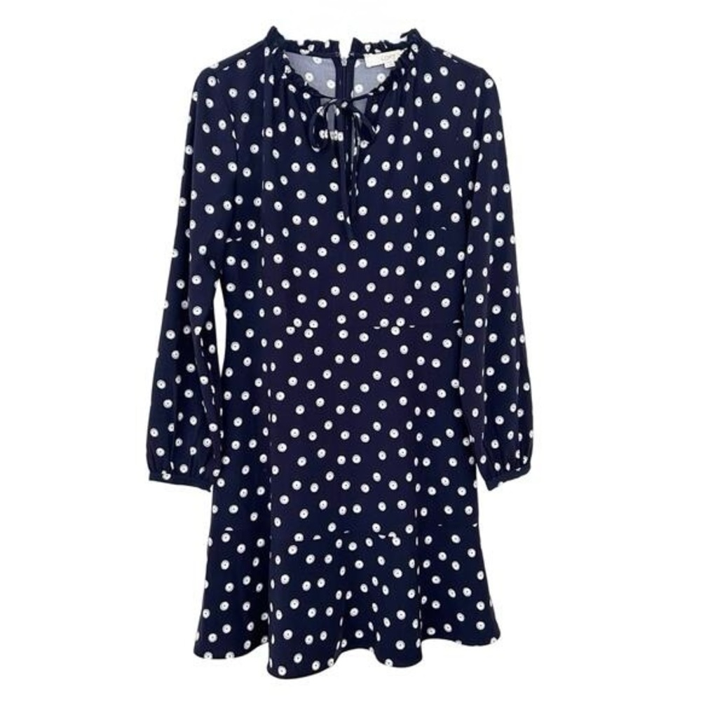 LOFT Navy and White Dress